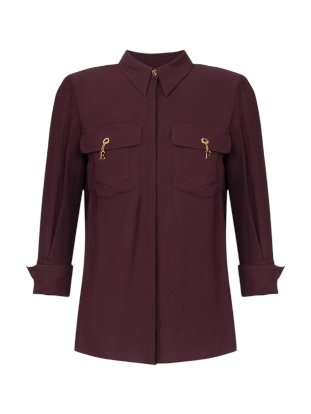 ELISABETTA FRANCHI Camicia Donna CA12256E2 EA4 MERLOT gioboutiqueweb
