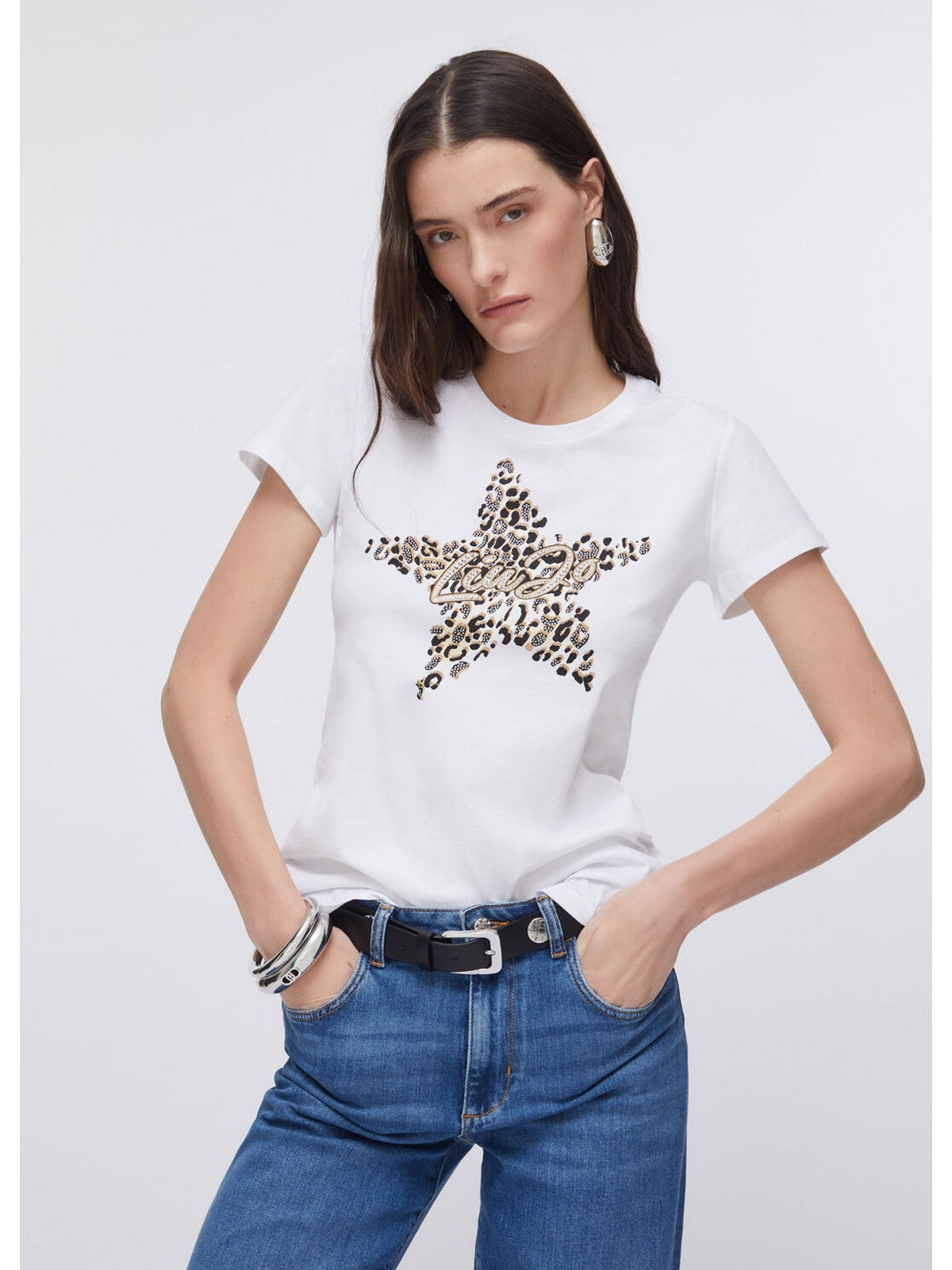 LIU JO WHITE T-shirt Donna WA6493JS923 P9656 Bco/LiuJo star anima