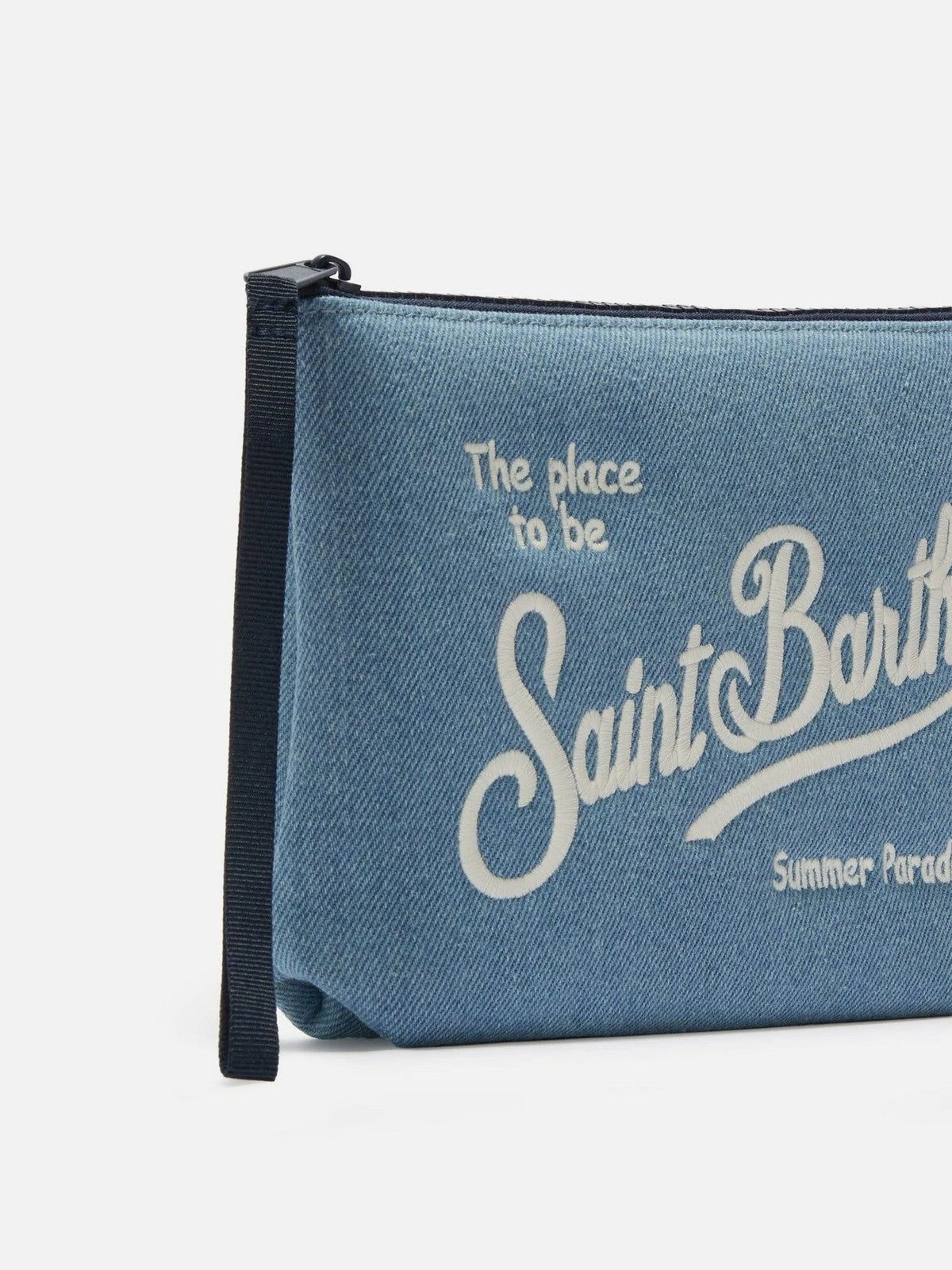 MC2 SAINT BARTH Pochette Unisex adulto ALINE DENIM 01759L DENIM LIGHT EMB