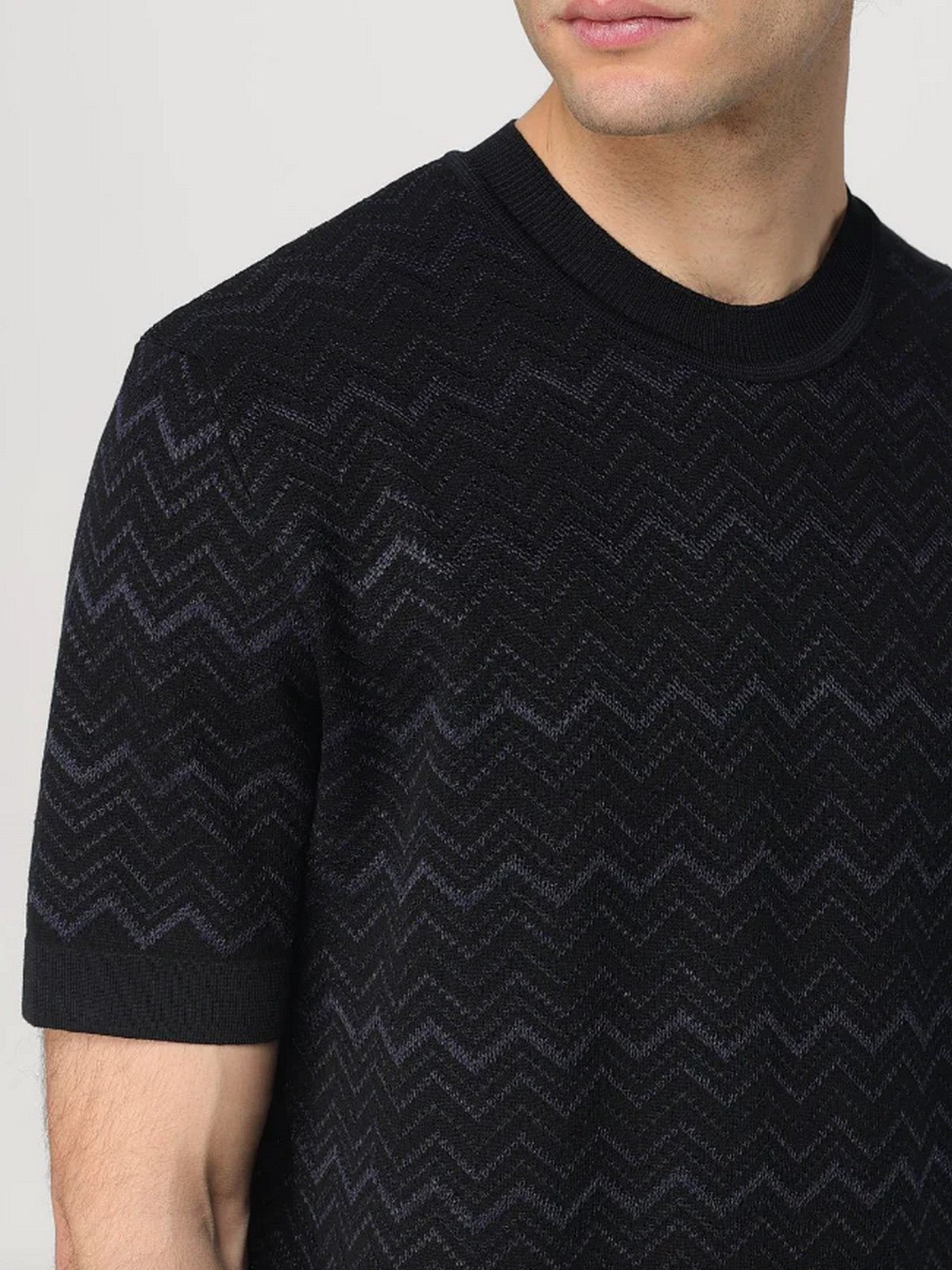 MISSONI T-shirt Uomo US25SL03-BK0040 S91NF BLK/BLUE TONES