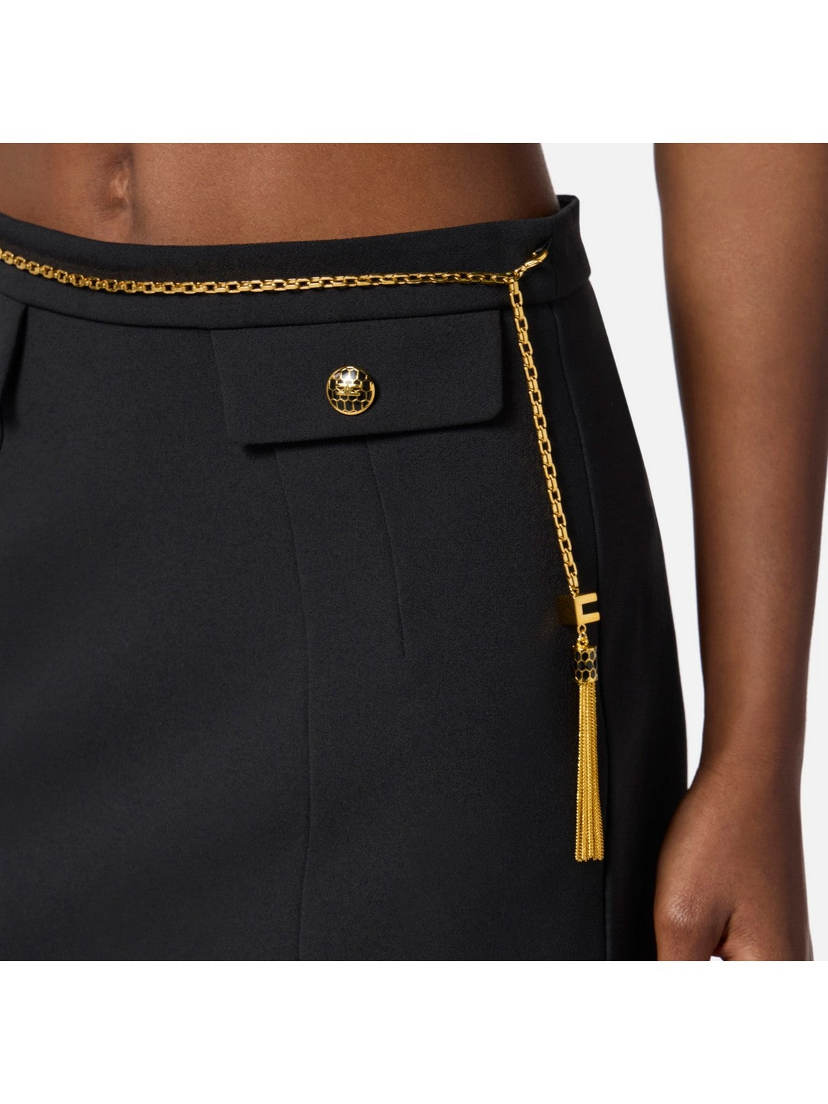 ELISABETTA FRANCHI Gonna Donna GO14857E2 110 Nero gioboutiqueweb