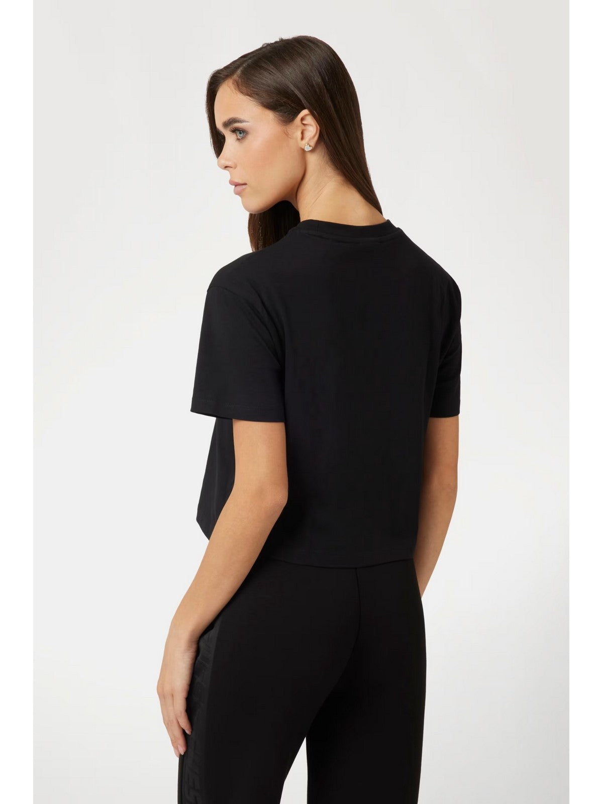 GUESS SPORT T-shirt Donna ADELE CROP T-SHIRT V2YI06 K8HM0 JBLK Jet Black A996