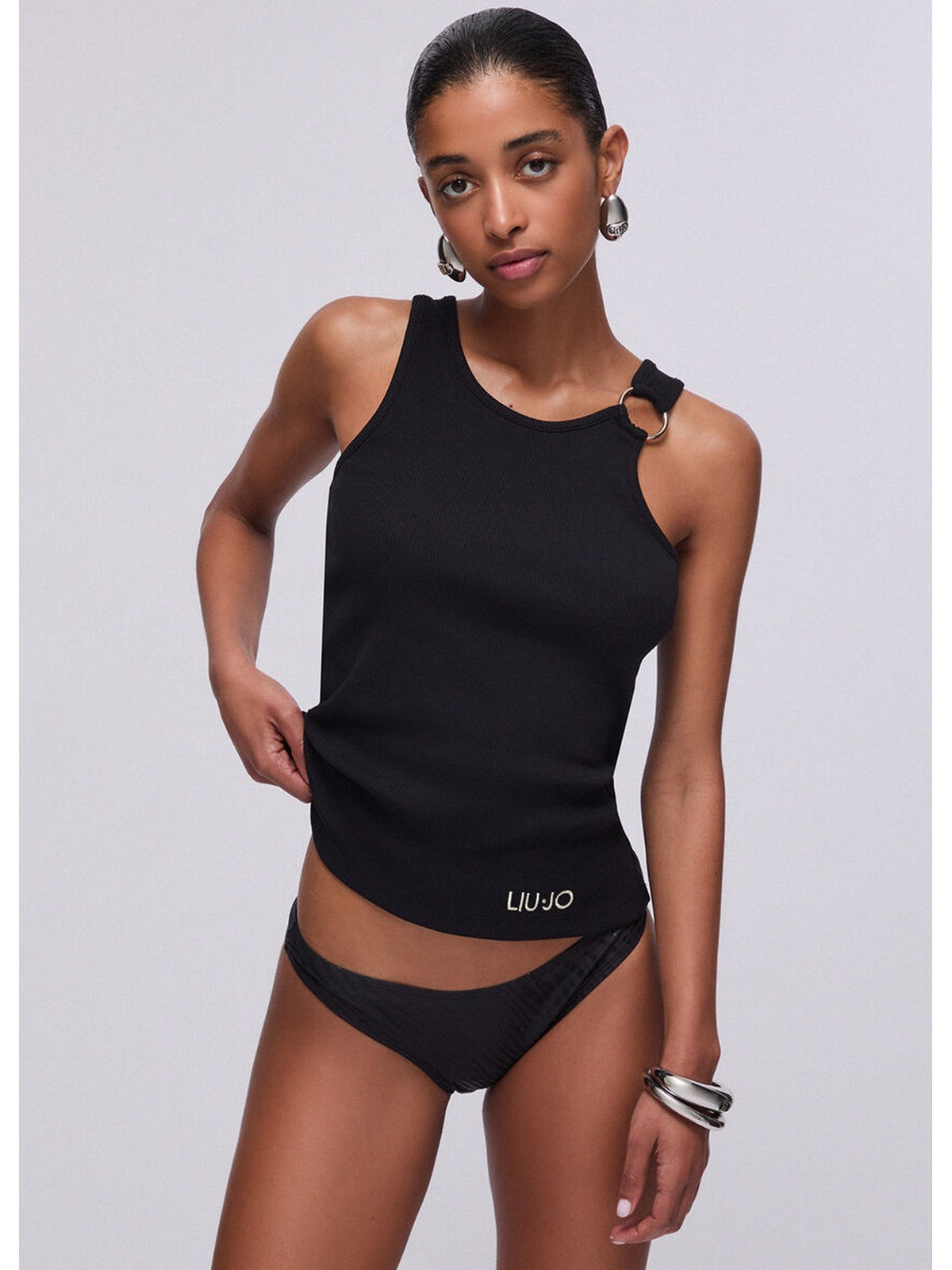 LIU JO BEACHWEAR Top Donna VA6122J4822 22222 Nero gioboutiqueweb