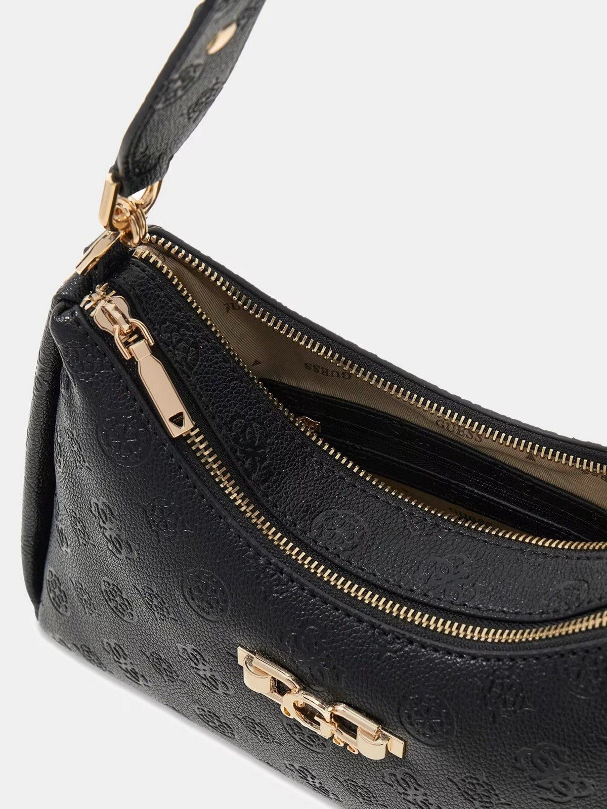 GUESS Borsa Donna ANISE DOUBLE ZIP SHOULDER BAG HWPD99 16180 BLO BLACK LOGO