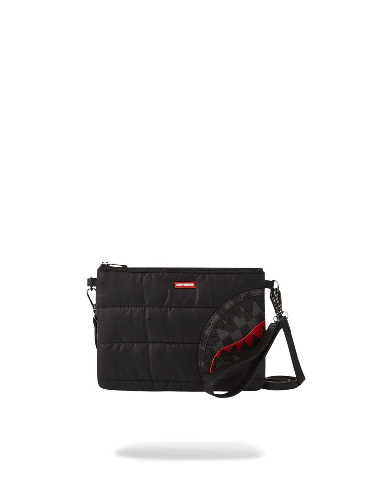 SPRAYGROUND Pochette Uomo BLACK PUFFER GREY CHECK POUCHETTE 910B6858NSZ Nero gioboutiqueweb