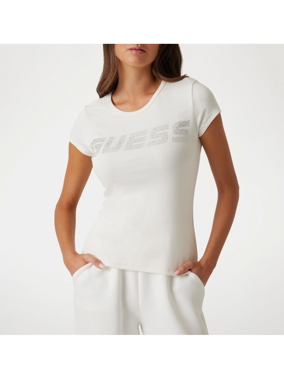 GUESS SPORT T-shirt Donna KIARA SS T-SHIRT V4BI16 KCIV1 G6K5 Blu gioboutiqueweb