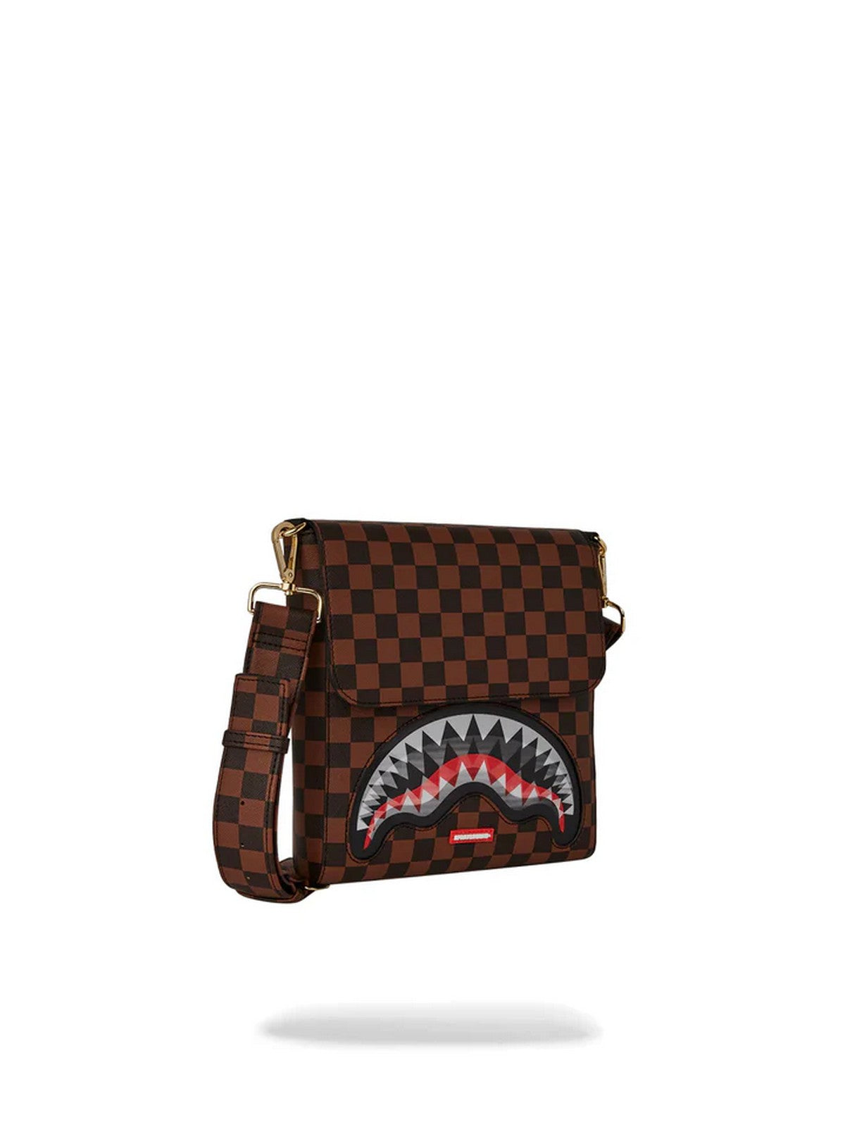SPRAYGROUND Tracolla Uomo SIP LENTICULAR CHOMP MESSENGER SLING 910B6522NSZ Marrone gioboutiqueweb
