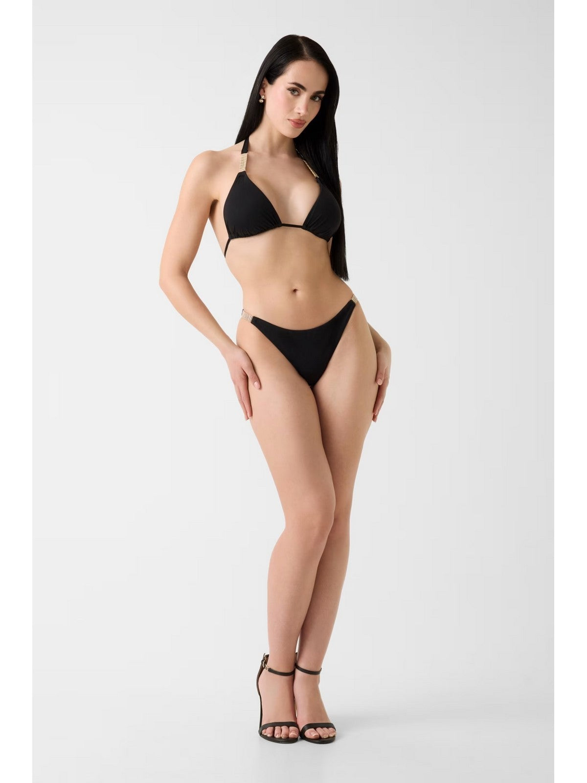 GUESS BEACHWEAR Costume da bagno Donna GAIA BRIEF E6GO26 KG272 JBLK Jet Black A996 gioboutiqueweb