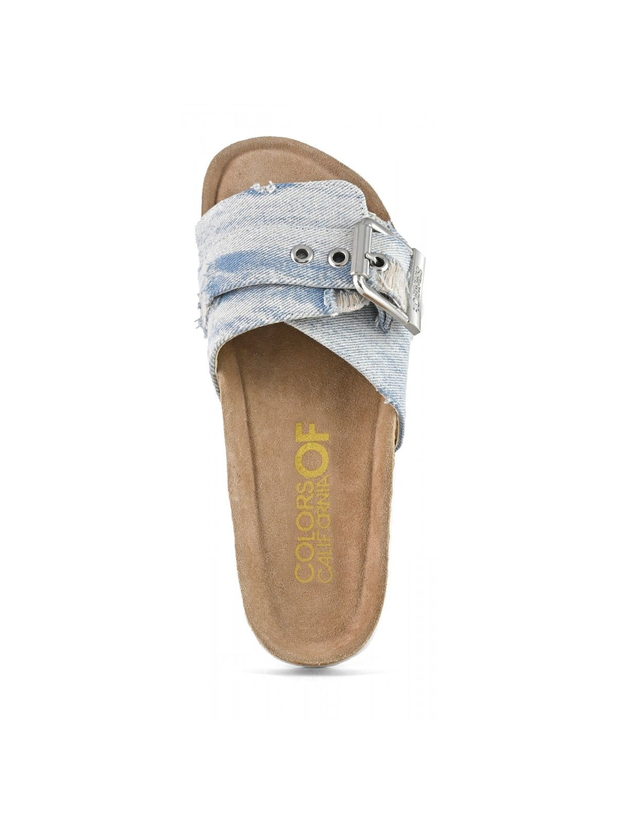 COLORS OF CALIFORNIA Sandalo Donna monoband sandal cork&denim HC.BIO503 WHI WHITE