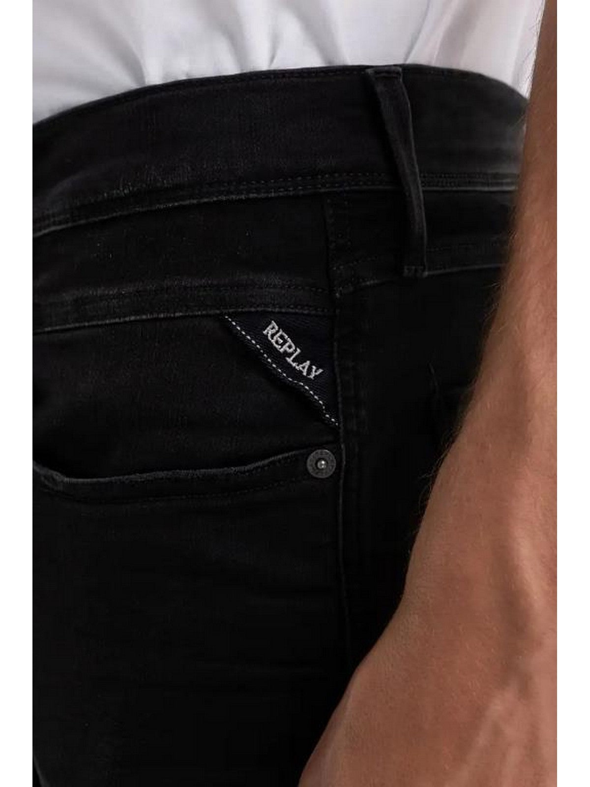 REPLAY Jeans Uomo ANBASS M914032661E01 098 BLACK
