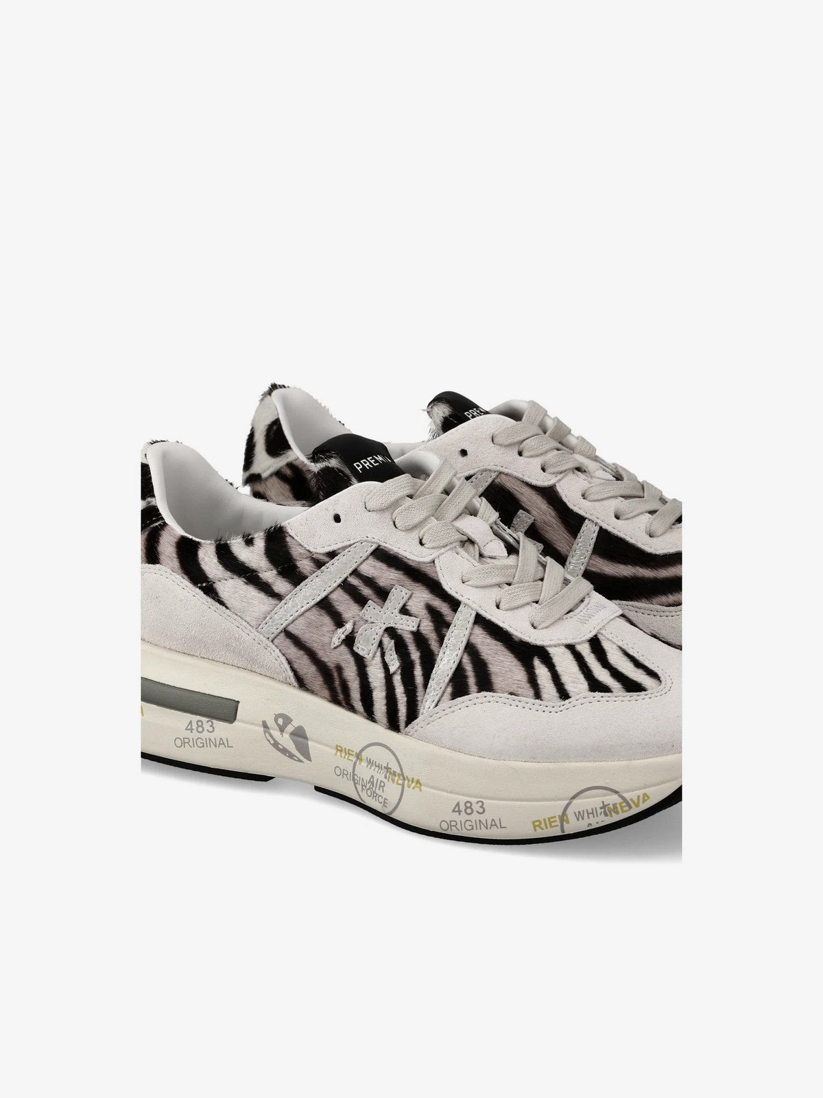 PREMIATA Sneaker Donna CASSIE VAR 7677 ANIMALIER ZEBRA/GREY