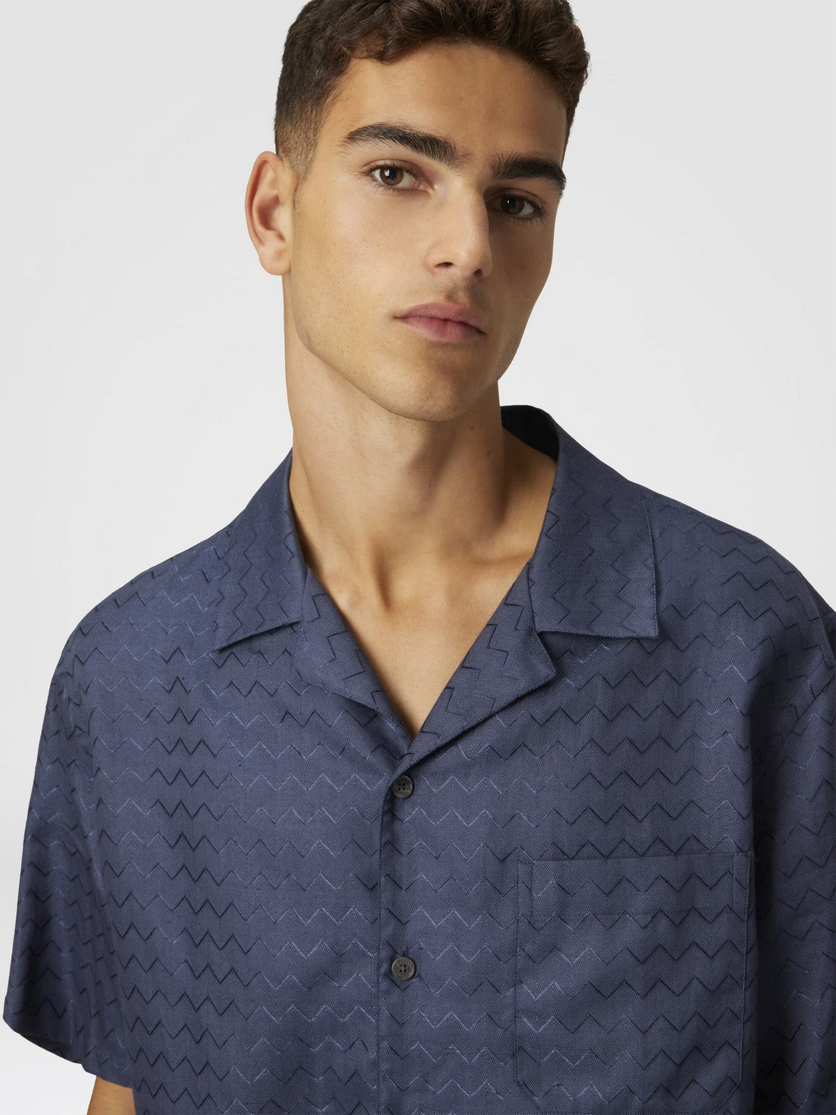 MISSONI Camicia Uomo US25SJ05-BW00VA 93924 Blu gioboutiqueweb