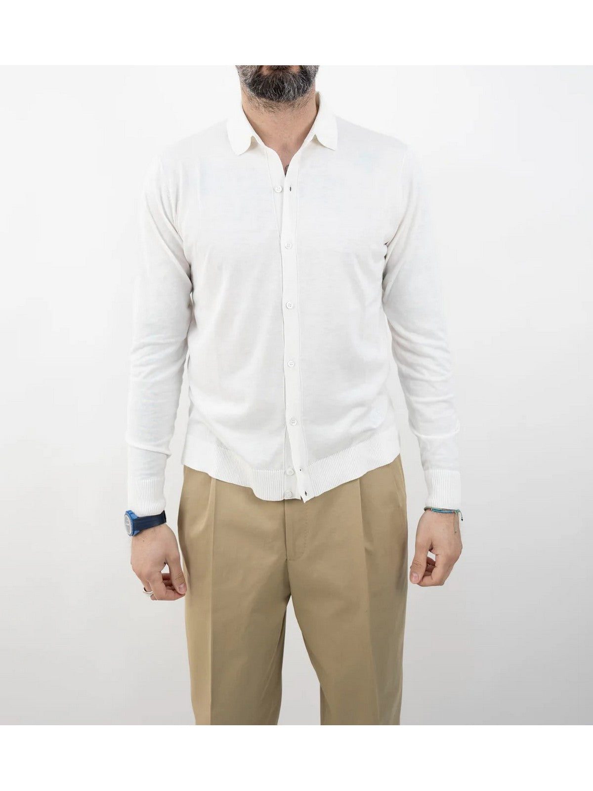 GABRIELE PASINI Cardigan Uomo 59003/1 6261 Bianco