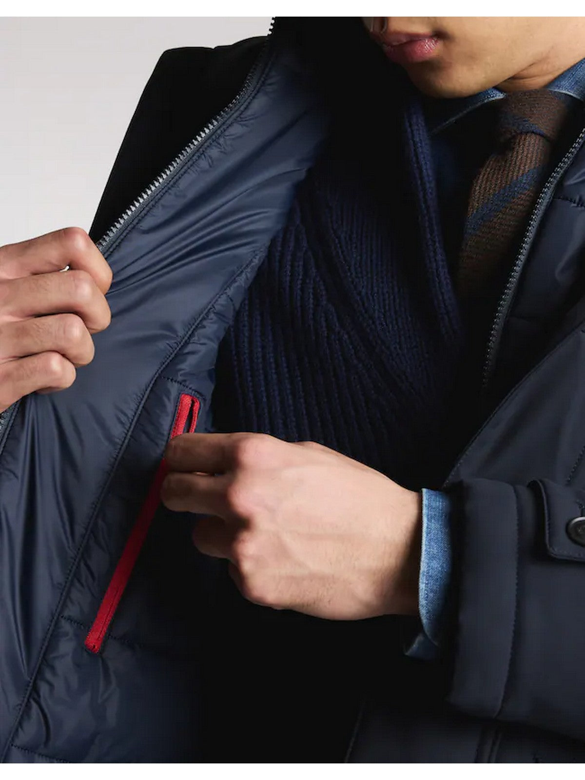 FAY Piumino Uomo NAM13510220XLMU809 BLU PETROLIO