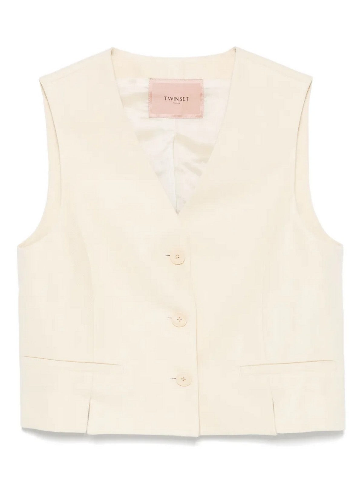 TWINSET Gilet Donna 251TP2761 12140 DELICATE BEIGE gioboutiqueweb