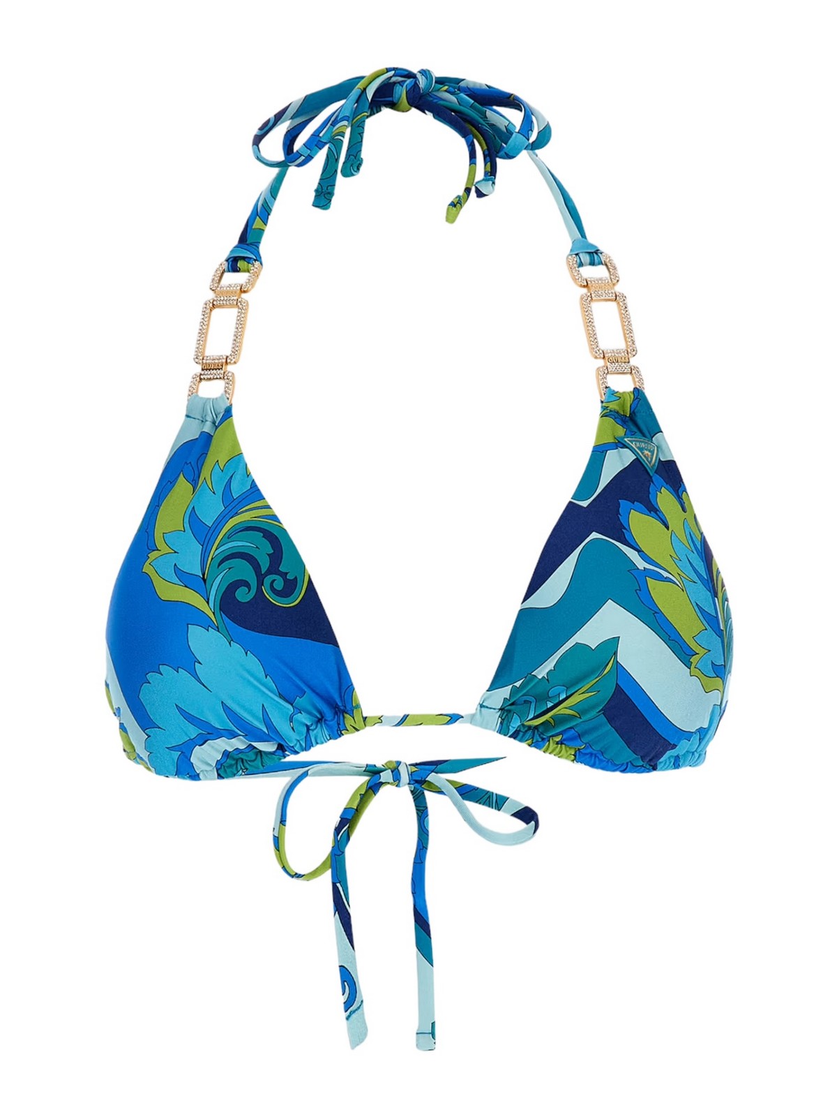 Guess Beachwear Bathroom Costume Woman Removable Padded Tri E4GJ14 KCBJ0 P7SG Blue