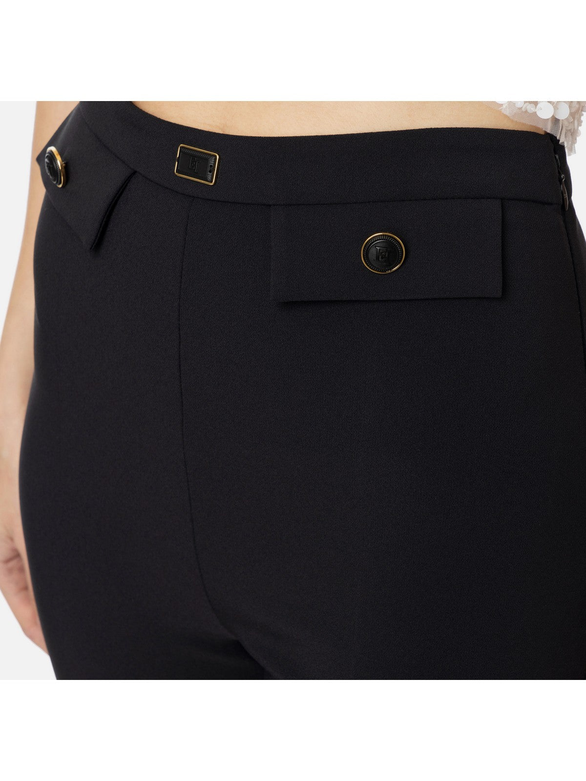 ELISABETTA FRANCHI Pantalone Donna PA02941E2 110 Nero gioboutiqueweb