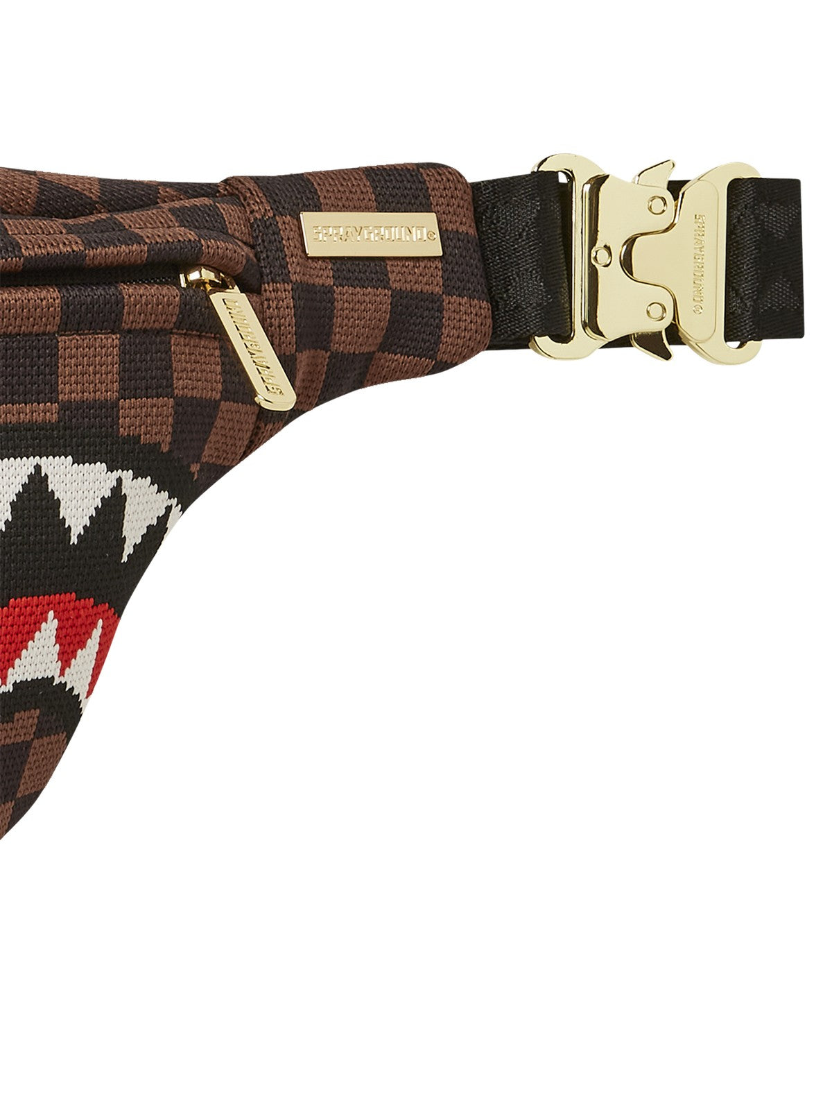 SPRAYGROUND Knit Sharks man in Paris 2.0 Savvy Crossbody 910B6841nsz Marrone