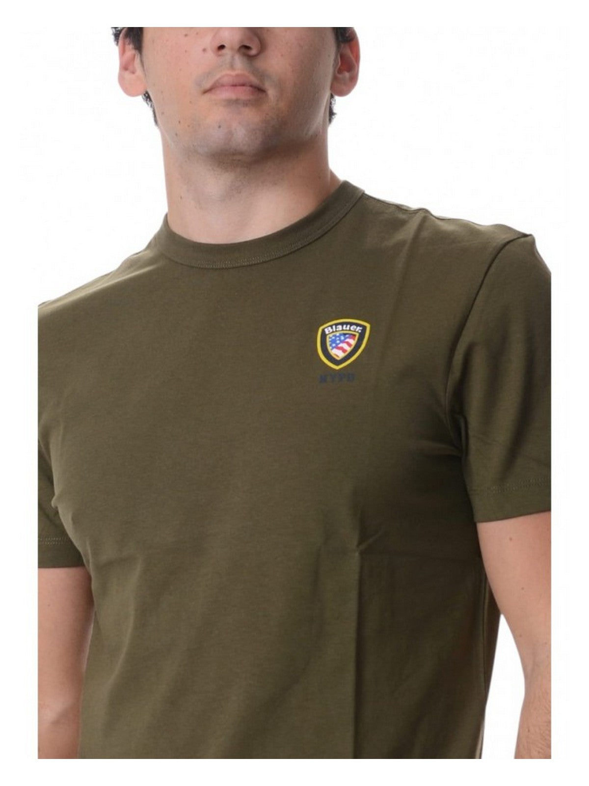 BLAUER T-shirt Uomo FAXON 25SBLUH02194 004547 647 Verde gioboutiqueweb