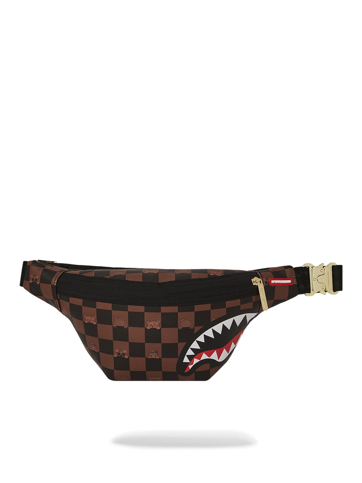 SPRAYGROUND Marsupio Uomo PEEKING CHARACTER CHECK CROSSBODY 910B7512NSZ Marrone gioboutiqueweb