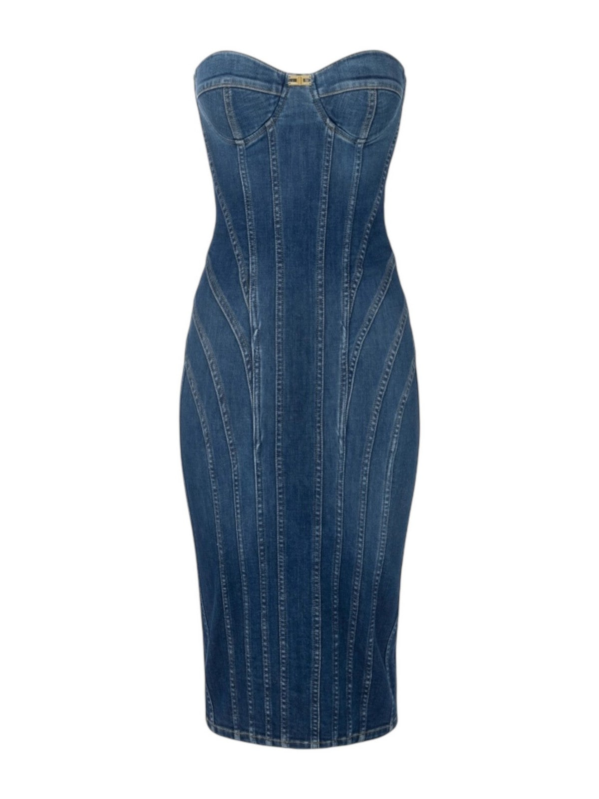 ELISABETTA FRANCHI Abito Donna AJ44D56E2 104 BLUE DENIM gioboutiqueweb