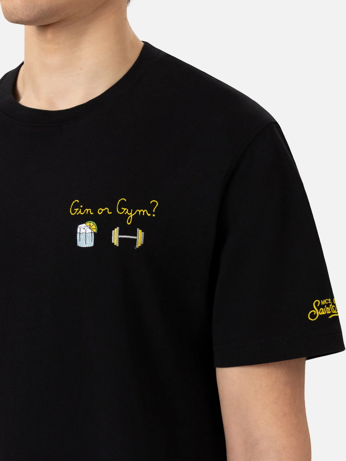 MC2 SAINT BARTH T-shirt Uomo PORTOFINO 02372H Nero gioboutiqueweb