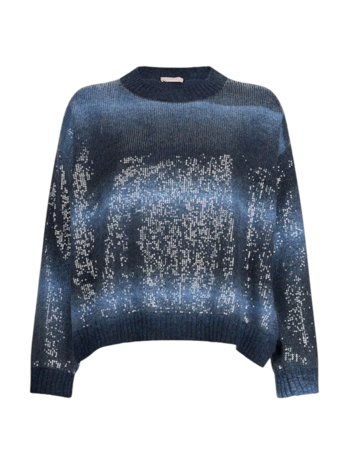 LIU JO WHITE Maglione Donna MF5380MA14R S9473 Blue shaded