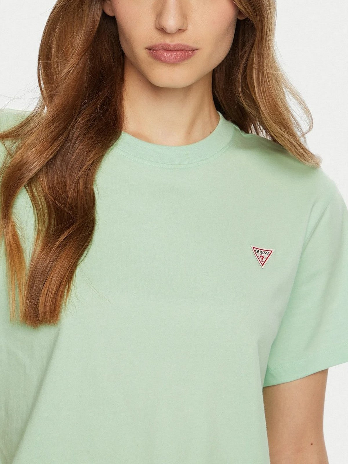 GUESS T-shirt Donna GJ SS CN BOXY MINI TRIANG TEE W4YI05 K8HM0 G8FG HOPE GREEN