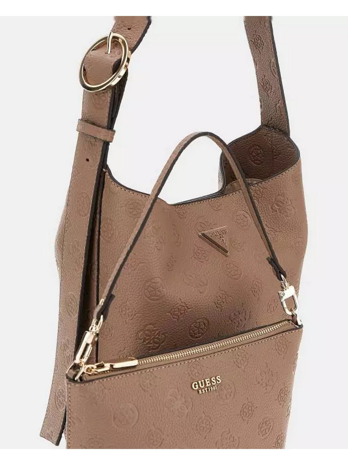 GUESS Borsa Donna CRESIDIA II BUCKET HWPD98 88040 DKO DARK TAUPE LOGO