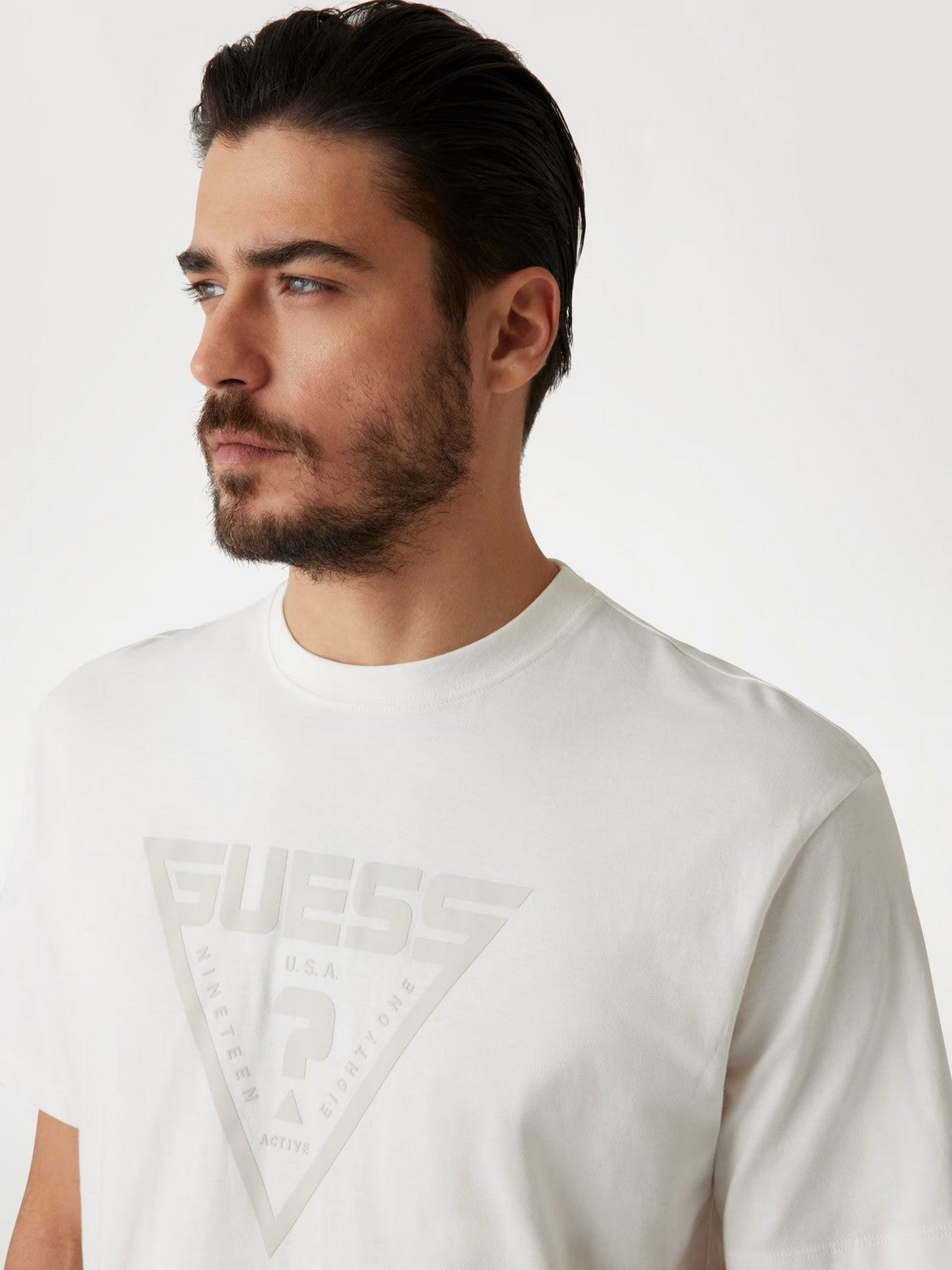 GUESS SPORT T-shirt Uomo AZHA CN OVER T-SHIRT Z4BI02 I3Z14 G018 Bianco gioboutiqueweb