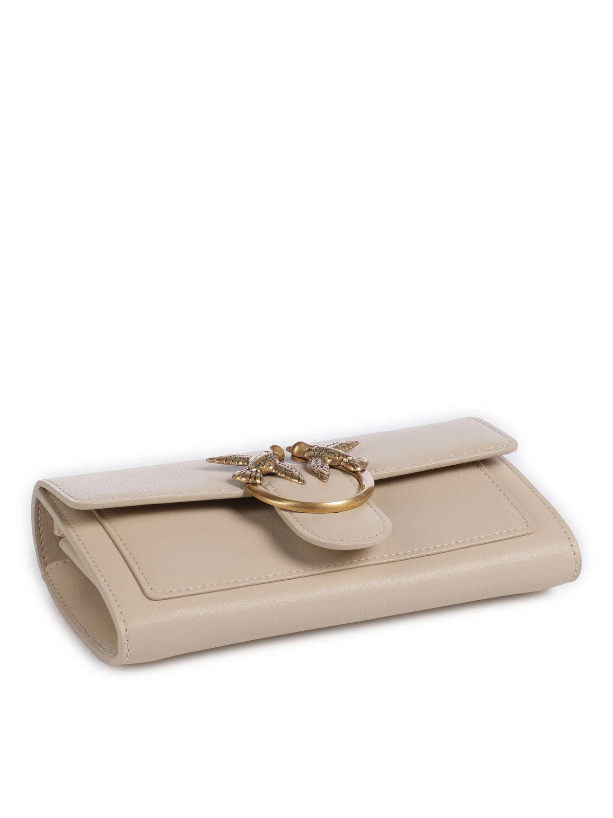 PINKO Borsa Donna Love One Wallet C Vitello Seta 100062-A0F1 C50Q Beige gioboutiqueweb