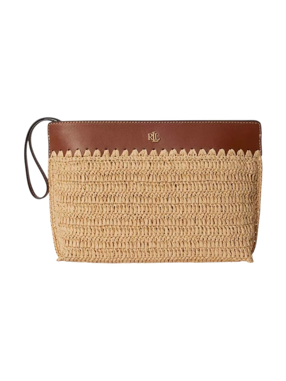 LAUREN RALPH LAUREN Borsa Donna TOP ZIP PCH-POUCH-LARGE 432P10519 001 NATURAL/LAUREN TAN
