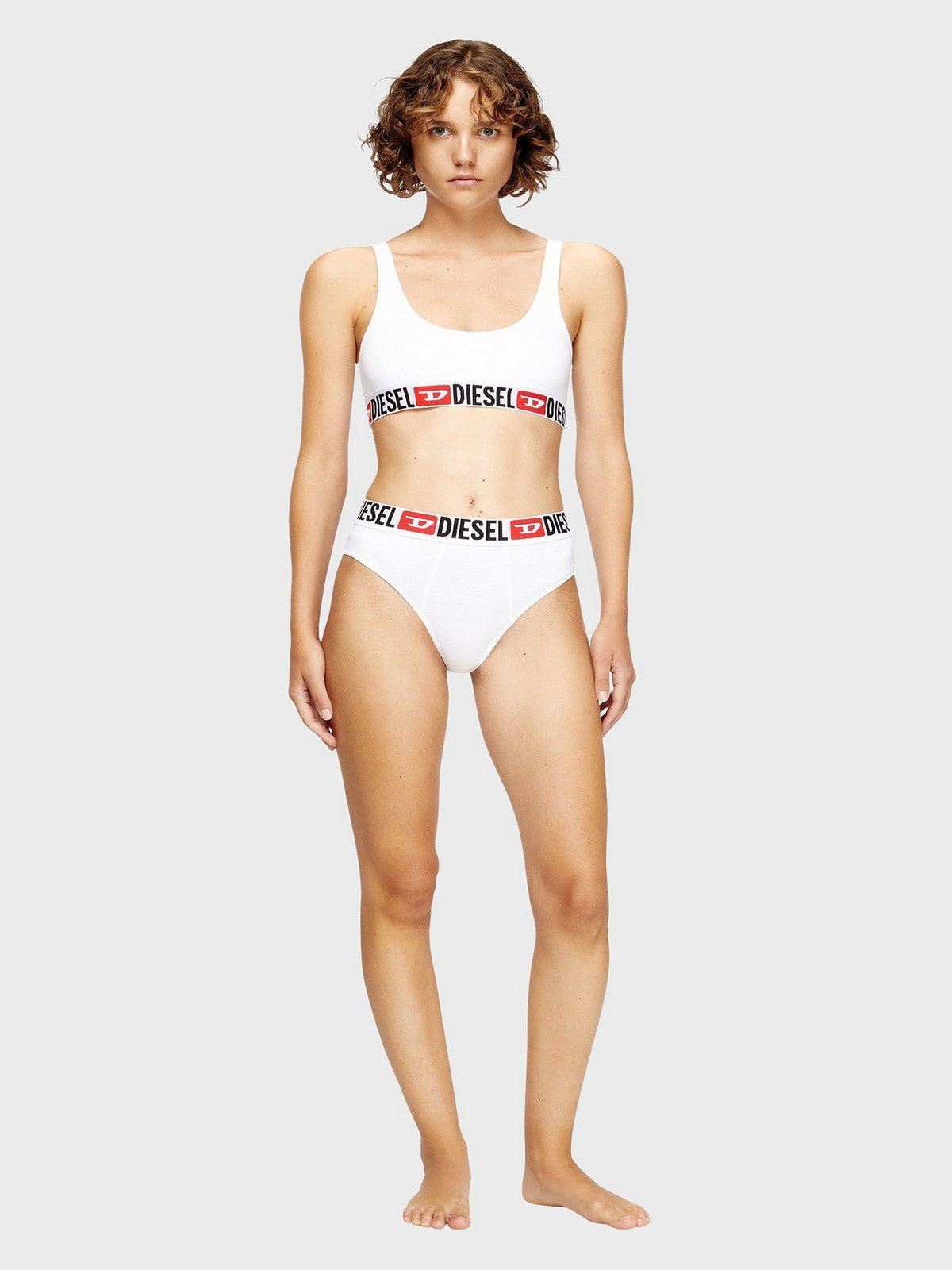 DIESEL Women's Top UFSB-ORIBA BRA A13122 0NJAP 100 100 - WHITE