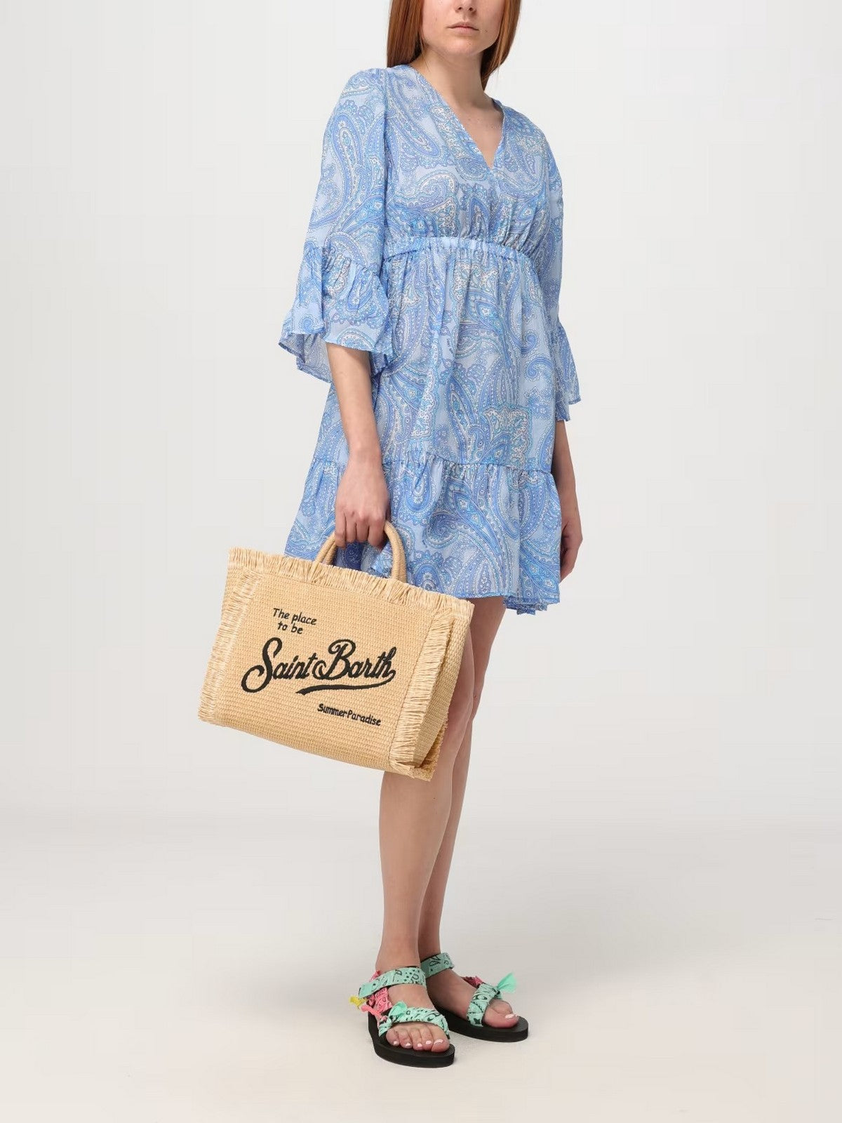 MC2 Saint Barth Woman Bag Colette Stroh N 00792f Beige