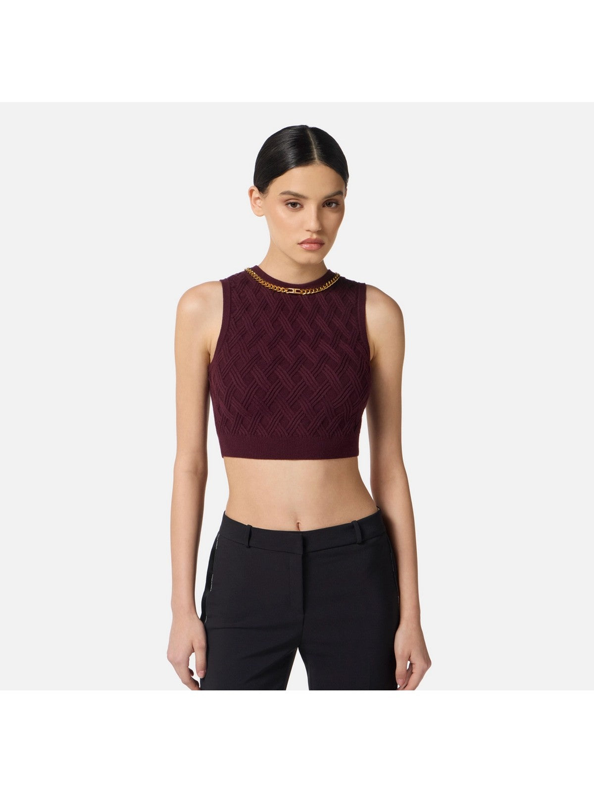 ELISABETTA FRANCHI Top Donna TK60B56E2 EA4 MERLOT gioboutiqueweb