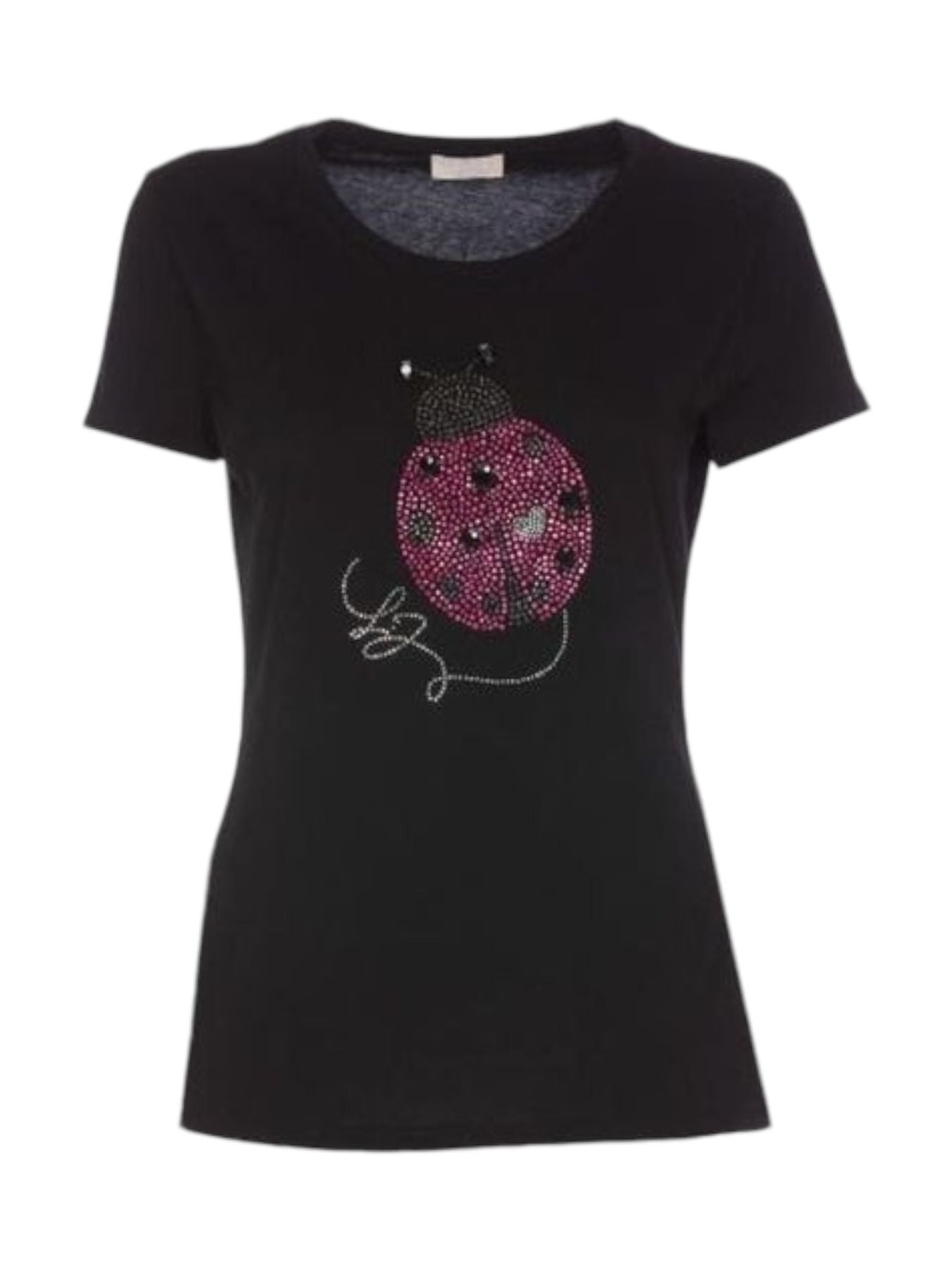 LIU JO WHITE T-Shirt e Polo Donna WF4102J5904 N9882 Nero gioboutiqueweb