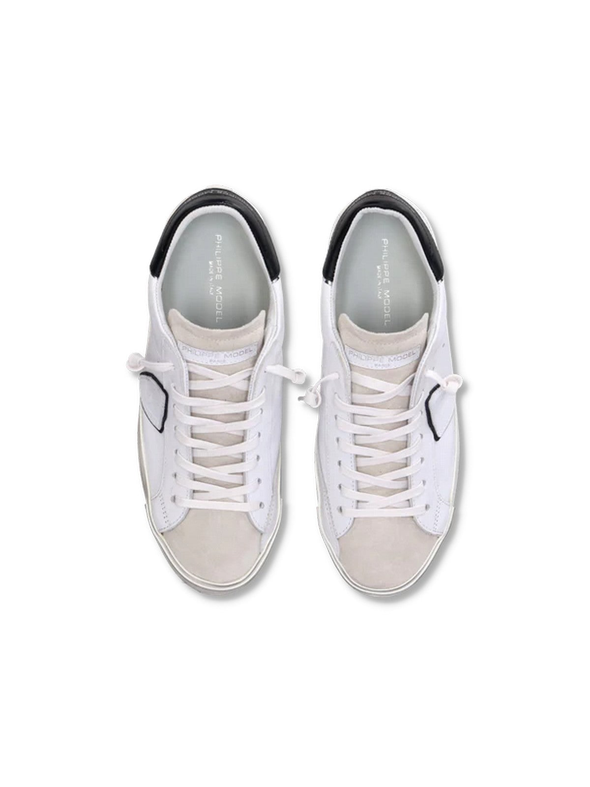 PHILIPPE MODEL Sneaker Uomo Prsx Low Man PRLU 1011 BASIC_BLANC NOIR