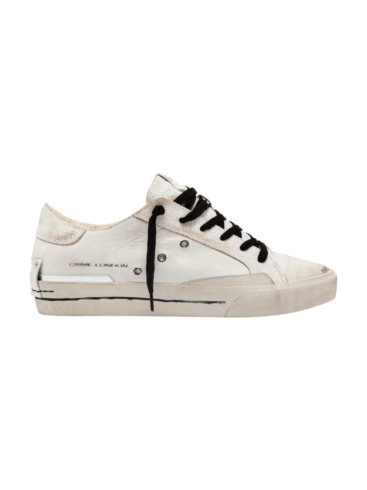 CRIME LONDON Sneaker Uomo RECUT LOW WORE YESTERDAY 14130PP7 10 WHITE