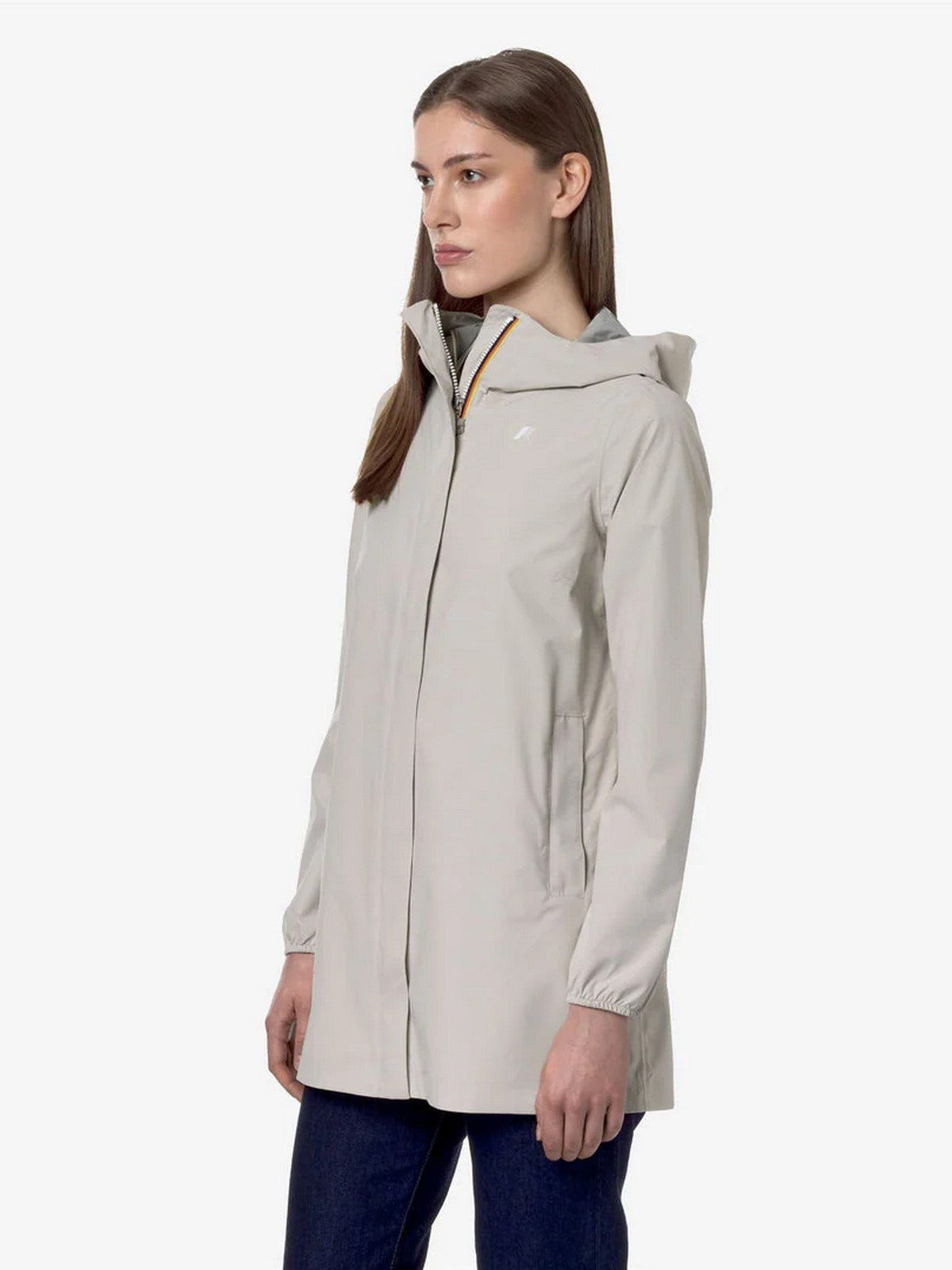K-WAY Giubbino Donna Mathy Bonded Jersey V K7127JW 634 BEIGE LT gioboutiqueweb