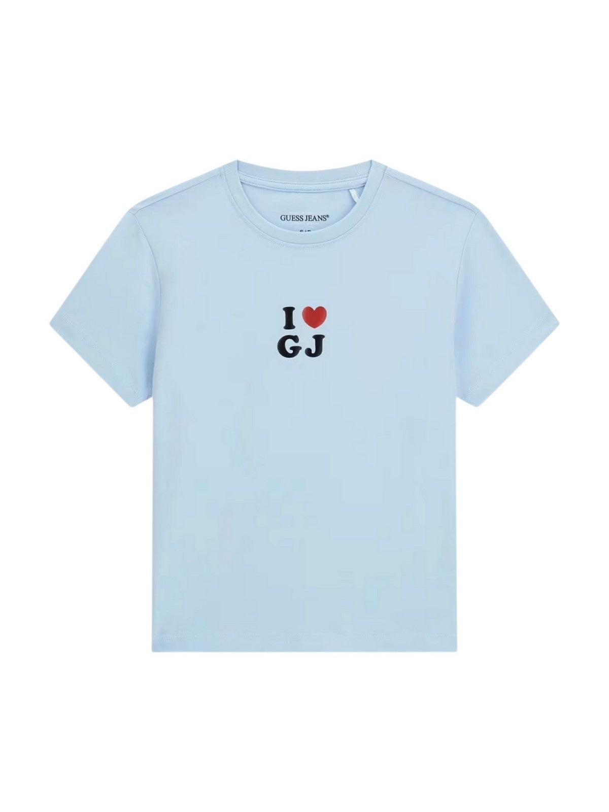 GUESS T-shirt Donna GJ SS CN I LOVE GJ BABY TEE W6GIB1 J1314 G7K2 FOG BLUE
