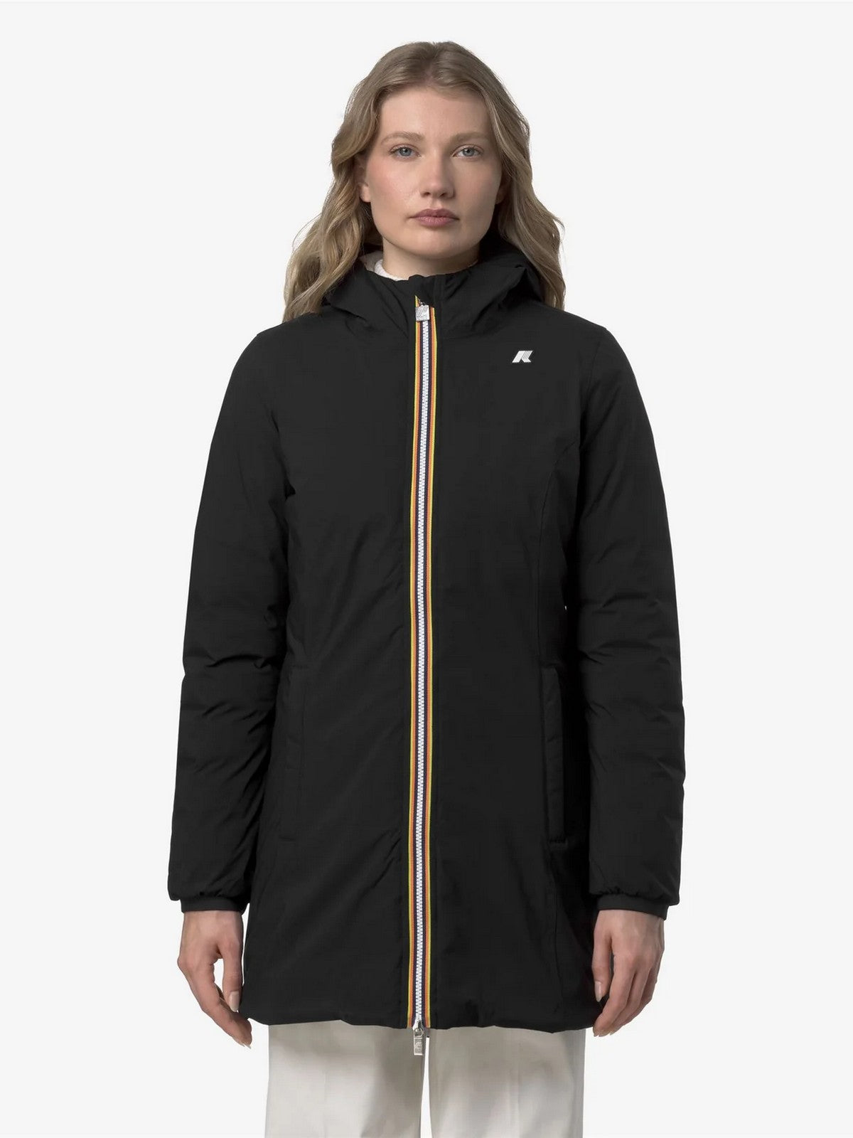 K-WAY Giubbino Donna DENISE ST THERMO DOUBLE K8134CW BC9 Black Pure - Beige C