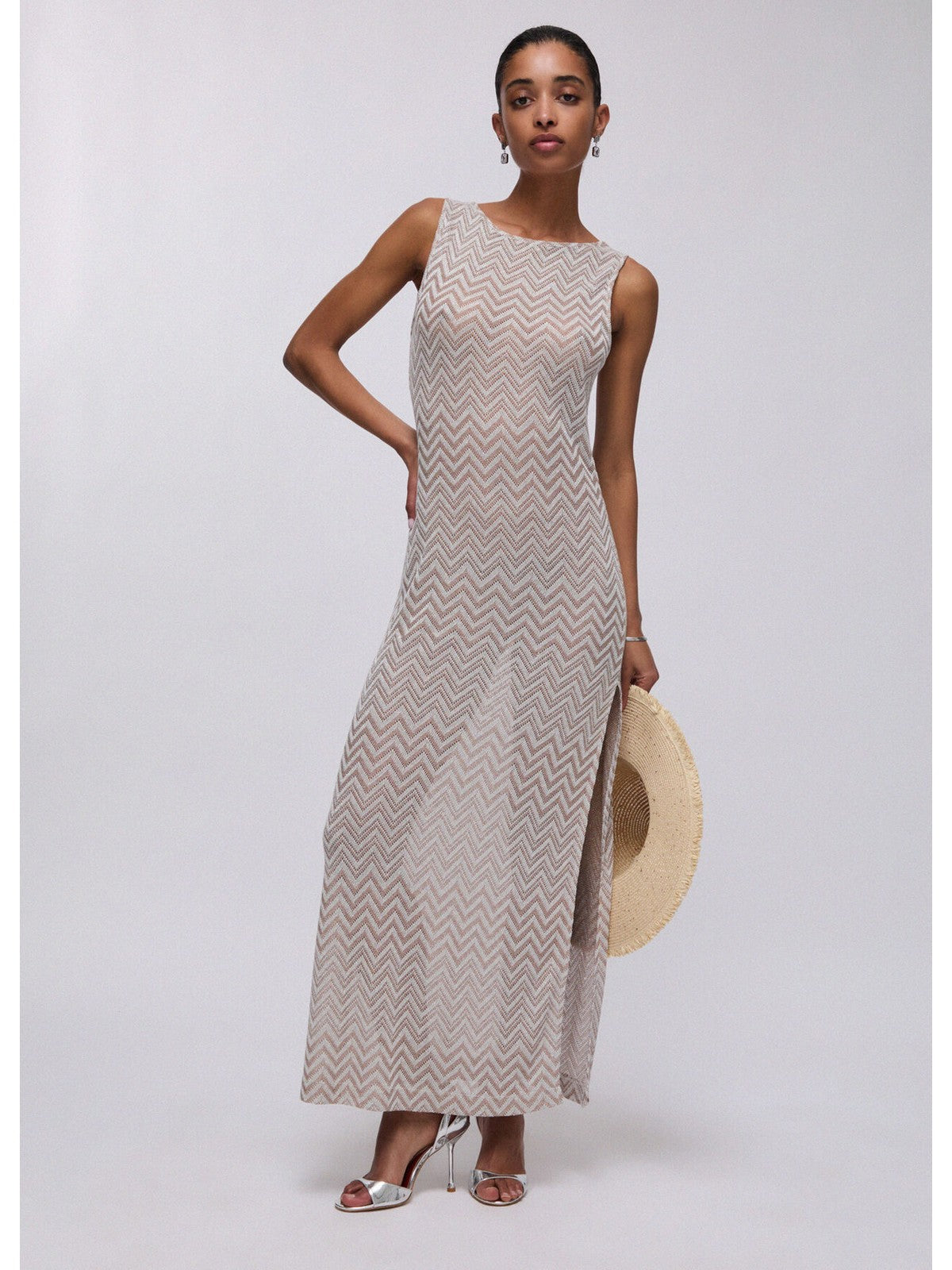 LIU JO BEACHWEAR Abito Donna VA6174J3878 C3945 Meerkat/silver lux