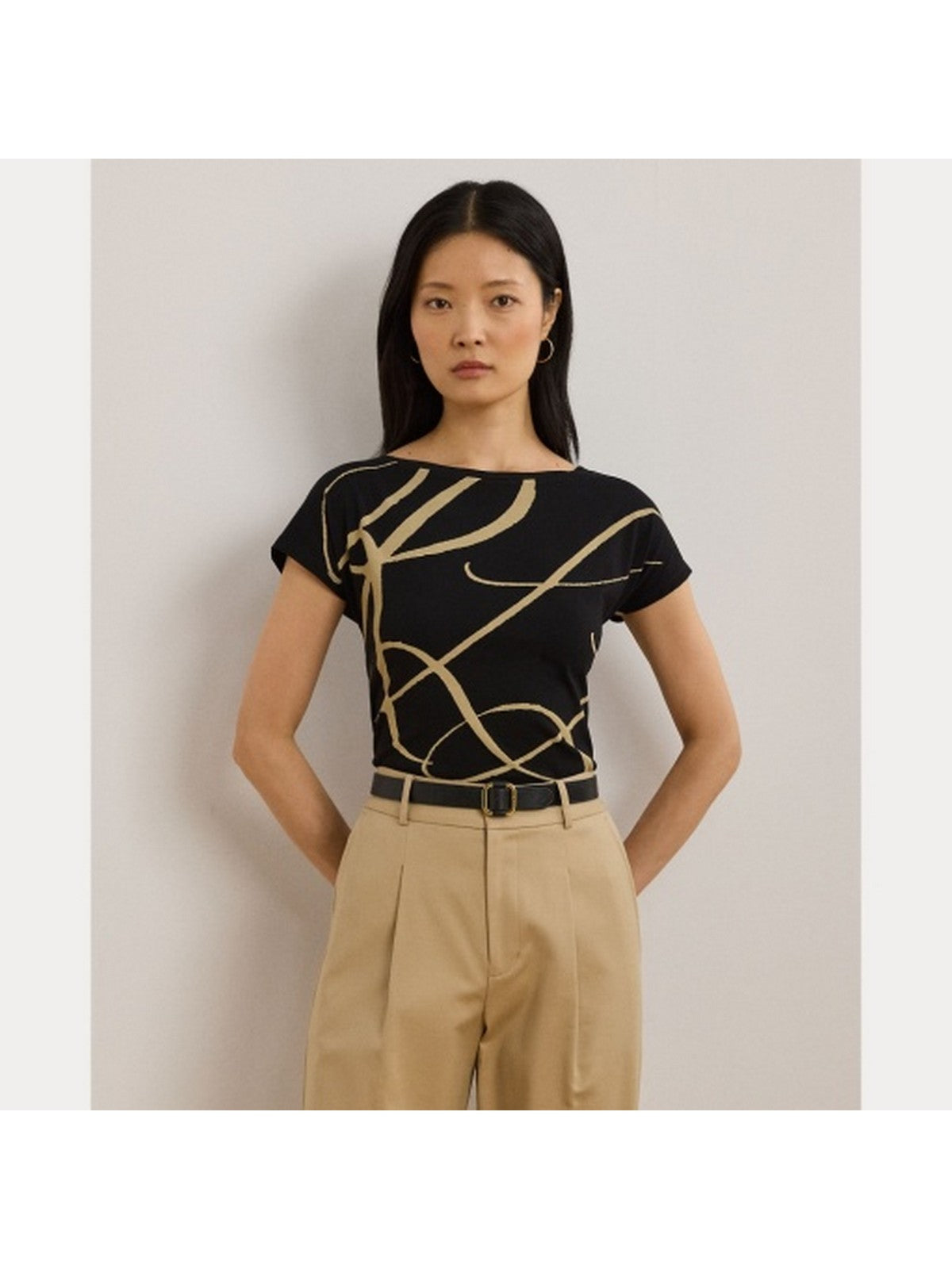 LAUREN RALPH LAUREN T-shirt Donna GRIETA 200748765 002 Nero gioboutiqueweb