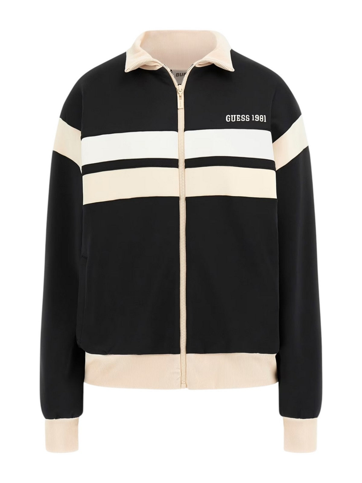 GUESS SPORT Felpa Donna SUZANNE FULL ZIP SWE V5RQ00 KCO72 G1I9 Nero gioboutiqueweb