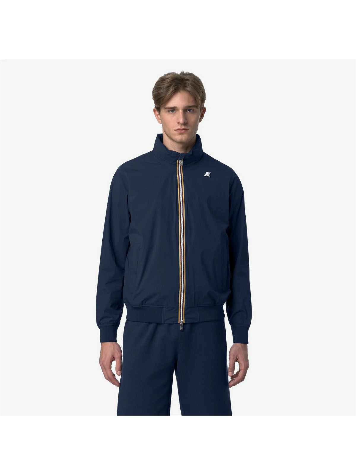 K-WAY Giubbino Uomo Amaury Stretch Nylon Jersey K3123VW B67 Blue Insignia gioboutiqueweb
