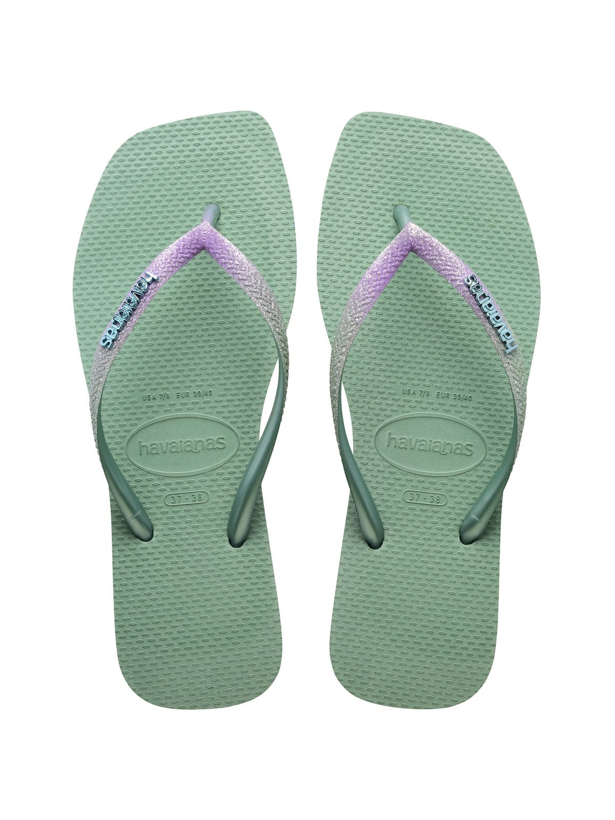 HAVAIANAS Ciabatta Donna Hav. Square glitter 4148102.1809 Verde gioboutiqueweb
