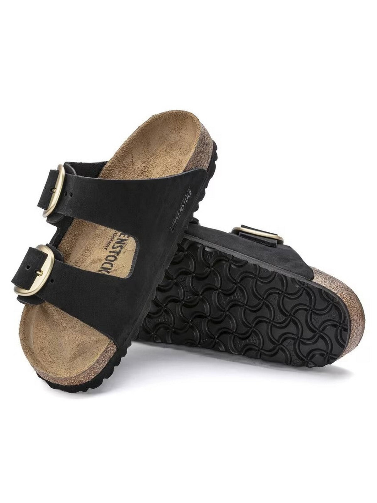 BIRKENSTOCK Sandalo Donna Arizona Big Buckle black, Nubuck Leather 1023290 Nero