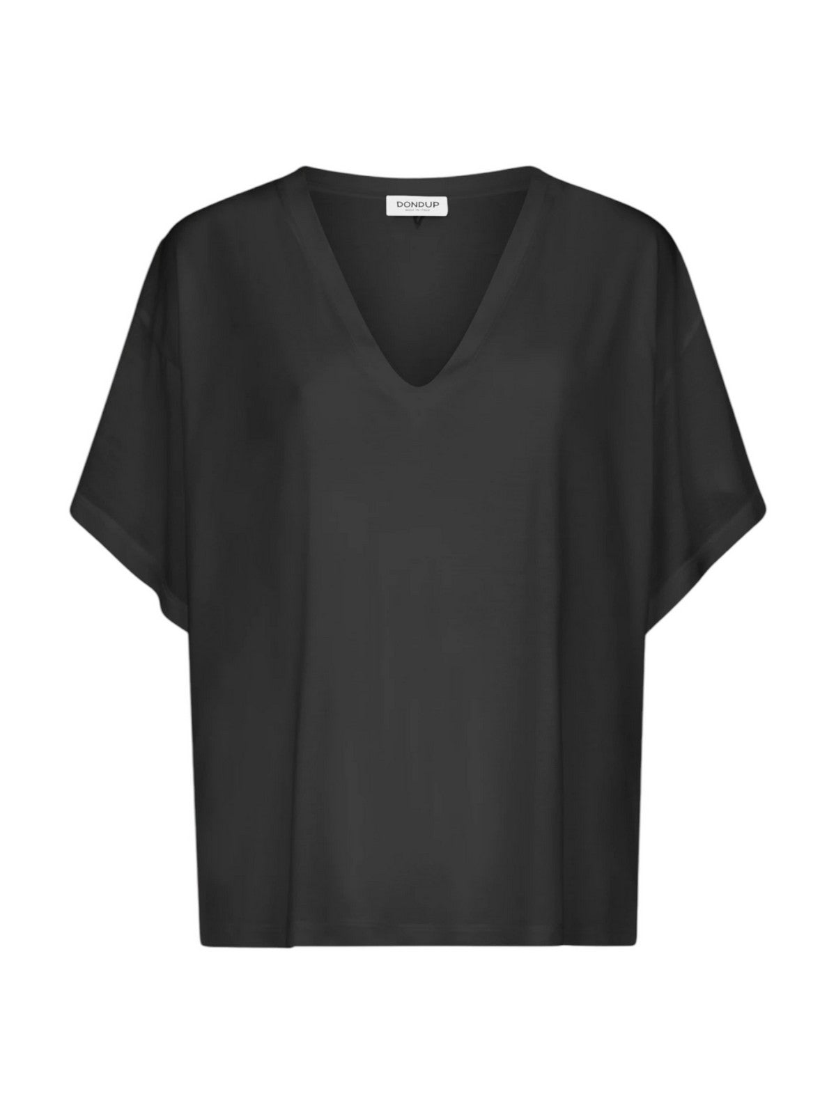 DONDUP T-shirt Donna DS021 JF0349D XXX 999 Nero gioboutiqueweb