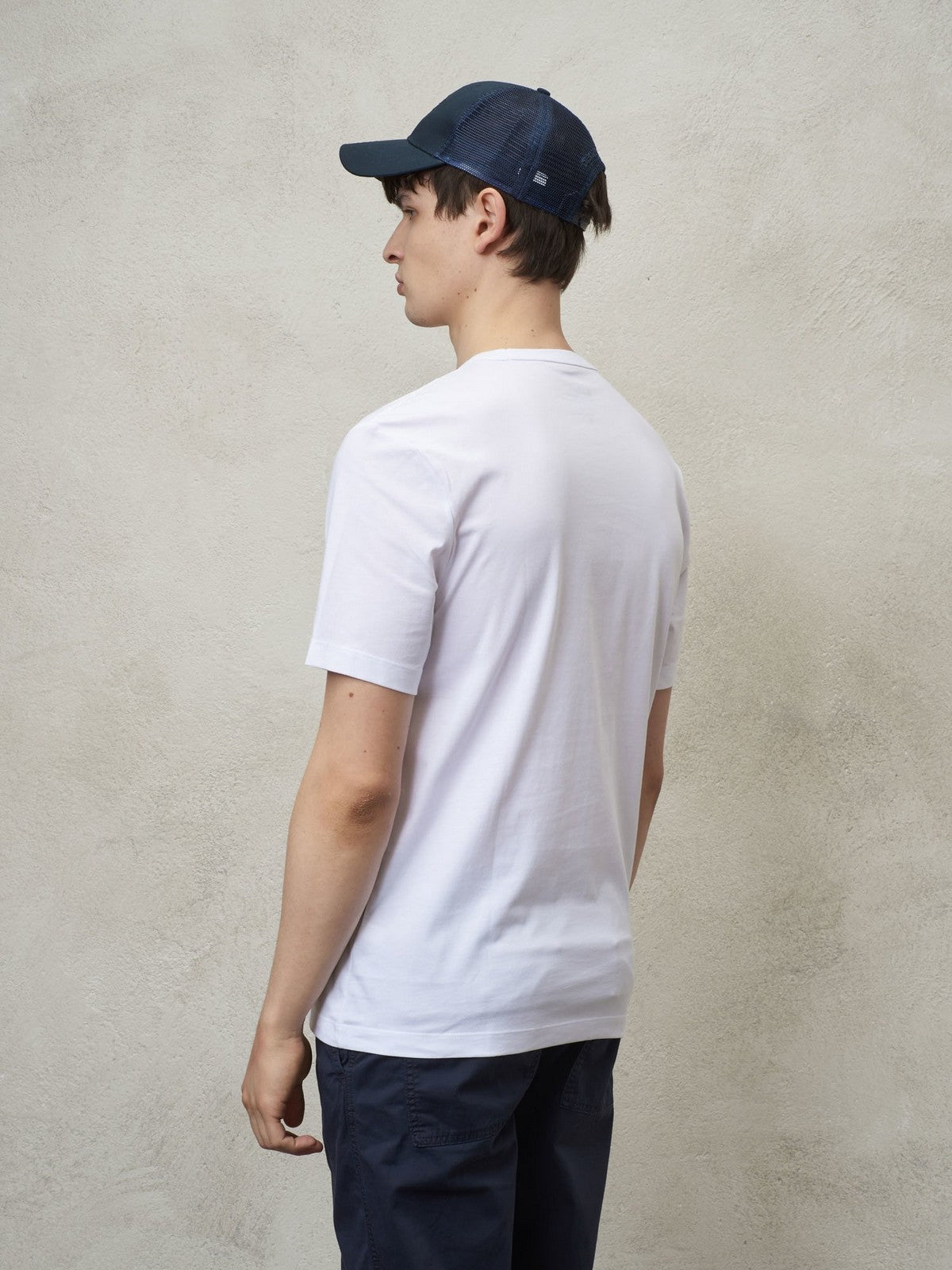 T-shirt Blauer et poteau masculin 24SBLUH02142 004547 100 blanc