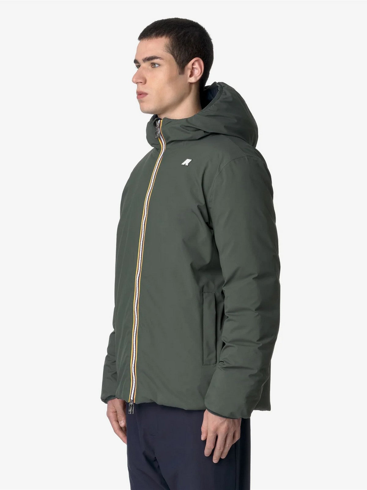 K-WAY Giubbino Uomo JACK ST THERMO DOUBLE K8127WW AF0 GREEN BLACKISH - BL